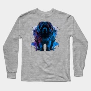 Leonberger Watercolor Stencil Long Sleeve T-Shirt